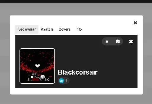 Default avatar selector