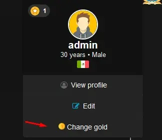 Admin Change gold