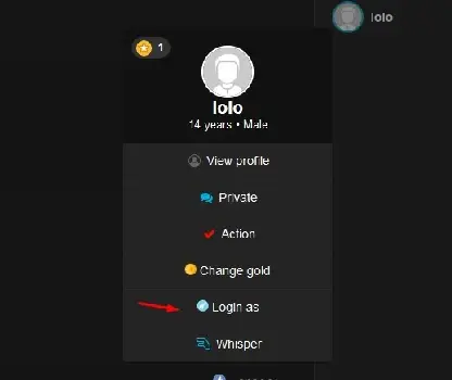 Login as