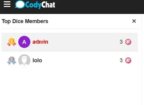 Top dice winner