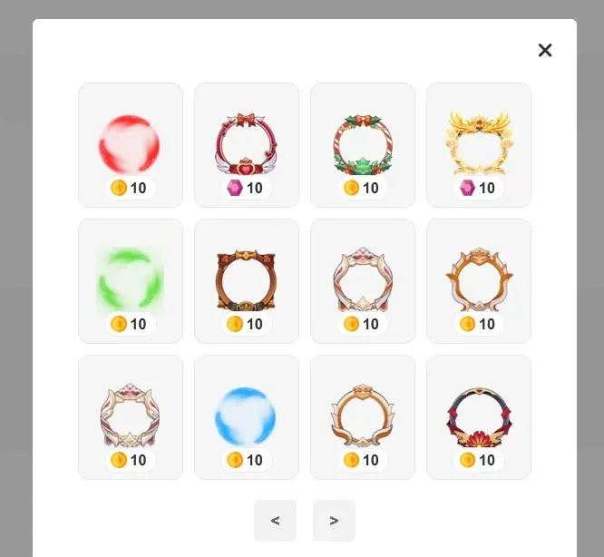 User avatar frame